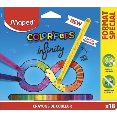 Maped crayons colorpeps infinity x18 format spécial