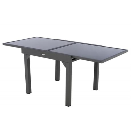 Table piazza extérieure alu verre trempé 8 personnes