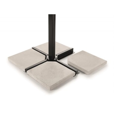 Dalle parasol excentré 13 kg 40x40 blanche