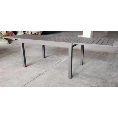 Table rectangulaire extensible 4/6 personnes coloris anthracite