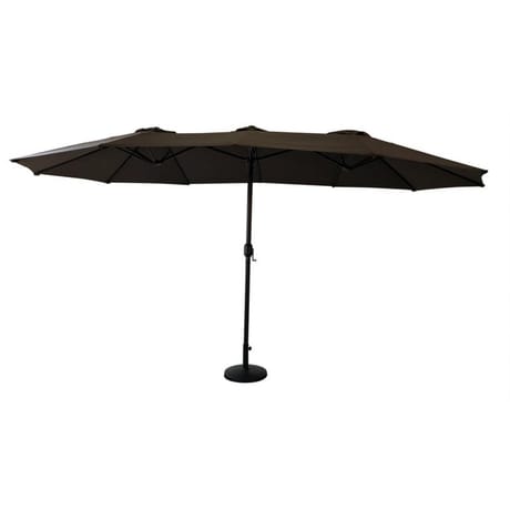 Parasol double tete toile anthracite