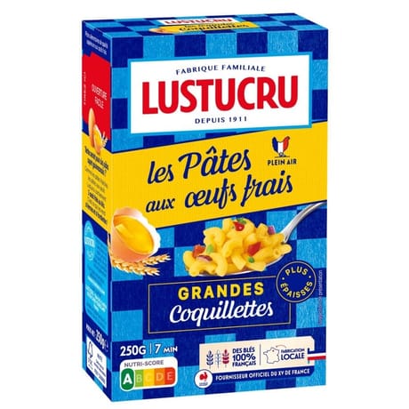 Lustucru grande coquillette aux oeufs 250g
