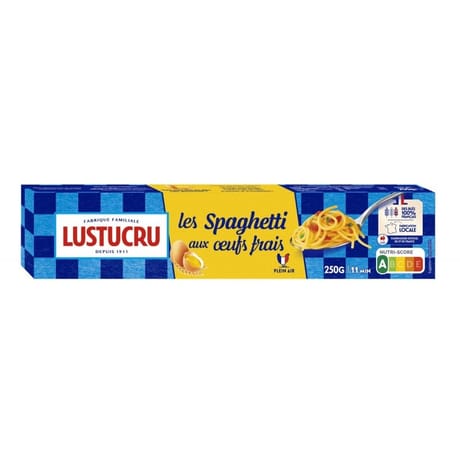 Lustucru spaghetti longs aux oeufs frais 250G