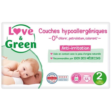 Love & green couche hypoallergeniques t2 x44
