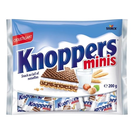 Knoppers sachet minis lait noisettes - 200g