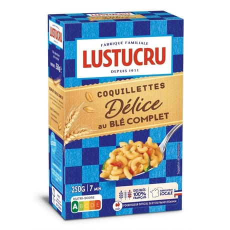 Lustucru delice au ble complet coquillettes 250g