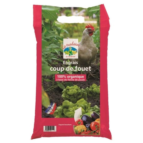 Engrais coup de fouet 100% organique fientes de poules 5 kg
