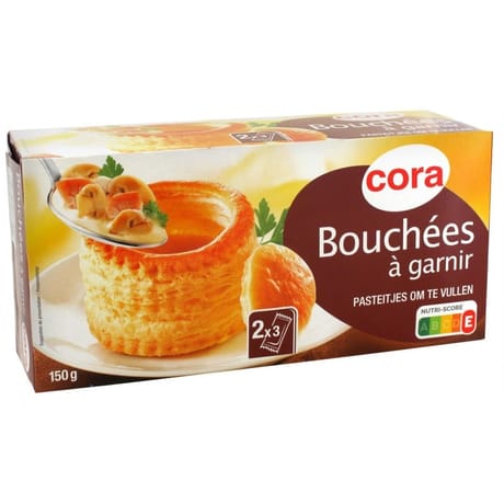 Cora étui de 6 bouchées à garnir 150g
