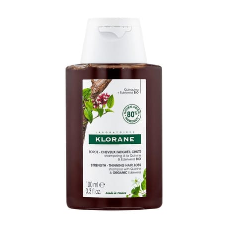 Klorane quinine + edelweiss bio shampoing 100ml