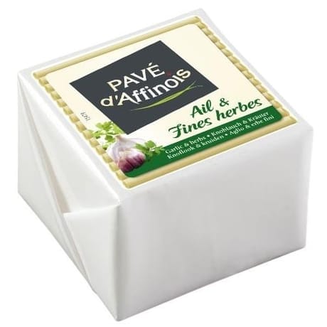 Pavé d'affinois ail & fines herbes 150g  lait pasteurisé