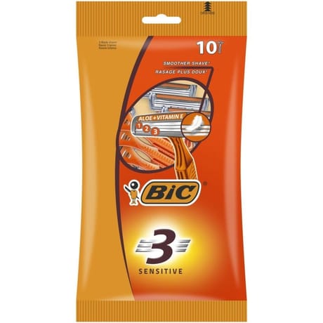 Bic 3 sensitive rasoir jetable 3 lames sensitive x10