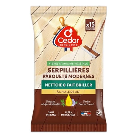 O'cedar serpillères parquets modernes x15