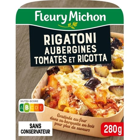Fleury Michon rigatoni aubergines tomates & ricotta 280g