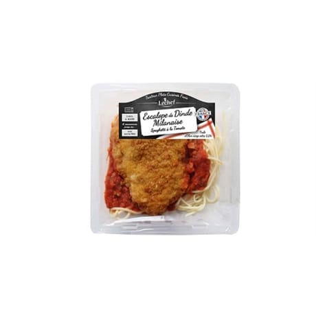 Escalope milanaise spaghetti et sauce tomate 300g