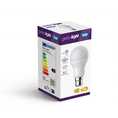 Getic ampoule LED standard equivalent 100W B22 blanc chaud 2700k 65g