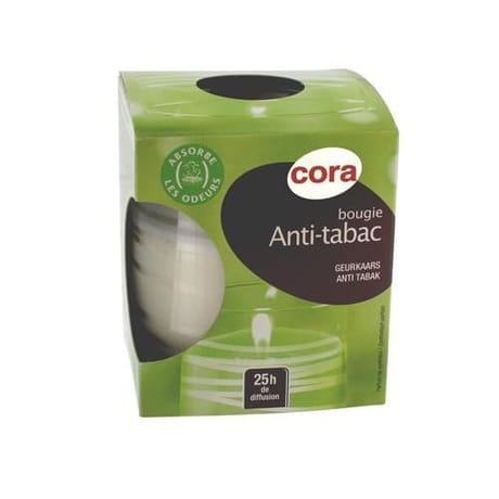 Cora bougie verre anti-tabac
