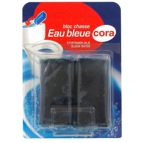 Cora bloc chasse eau bleue 2x50g