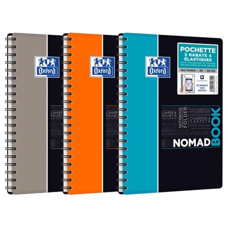 Oxford cahier nomadbook b5 seyes 160 pages