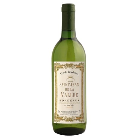 Bordeaux blanc sec st jean de la vallée 75 cl 12%