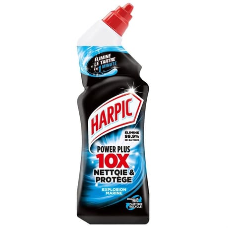 Harpic gel powerplus nettoyage efficace sans brosse explosion marine 750ml