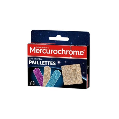 Mercurochrome pansement à paillettes enfant x18