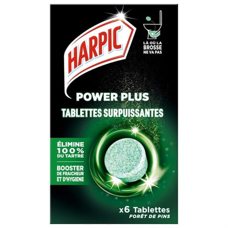 Harpic power plus tablettes désinfectantes fraîcheur active pin x6 - 0.135kg