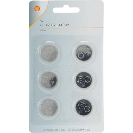 Piles boutons cr2032 3 v x6