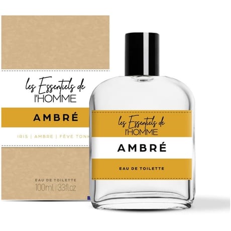 Les essentiels de l'homme ambre eau de toilette 100ml
