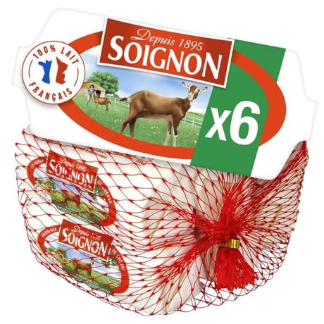 Soignon mini-bûches fromage de chèvre filet 6x25 g