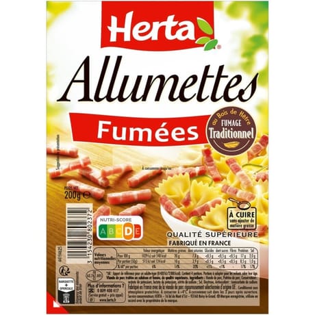 Herta allumettes fumées 200g