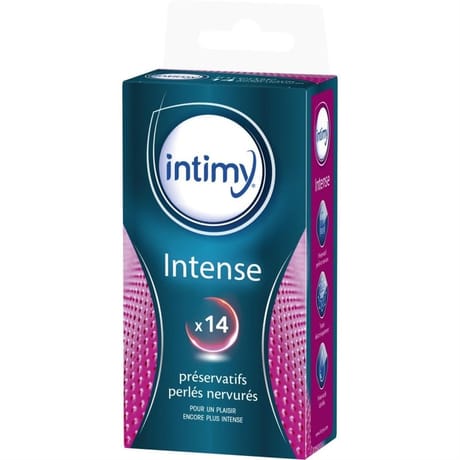 Intimy préservatifs lubrifiés intense x14