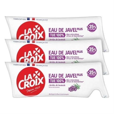 La croix eau de javel doses lavande 3x250ml