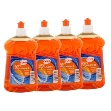 Cora liquide vaisselle ultra orange 4x500ml