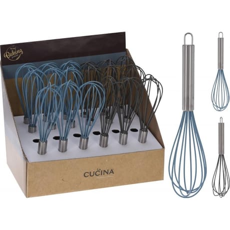 Fouet en silicone manche inox 26 cm