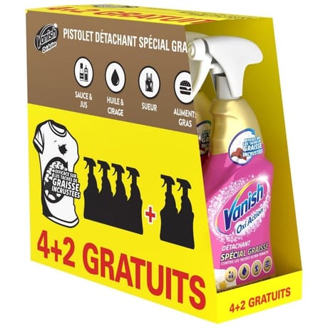 Vanish detachant avant lavage pistolet gold 500ml 4+2 grauits