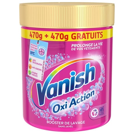 Vanish detachant oxi action poudre 470g+470g gratuits