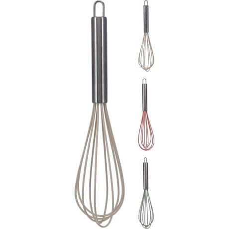 Fouet en silicone manche inox 26 cm