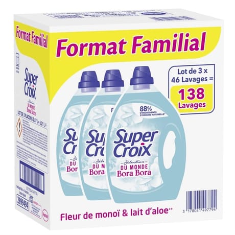 Super croix lessive bora 3x2.07 l