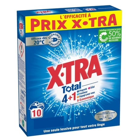 Xtra lessive total poudre x 10 lavages 0.5kg