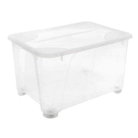 Eda coffre de rangement gigabox avec roulettes transparent 140l