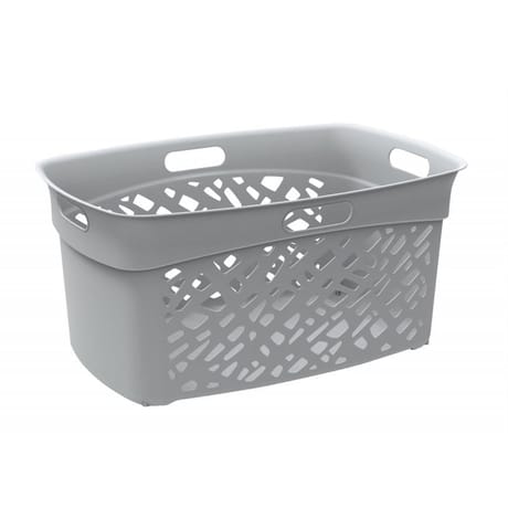 Corbeille à linge almeria gris beton 45l