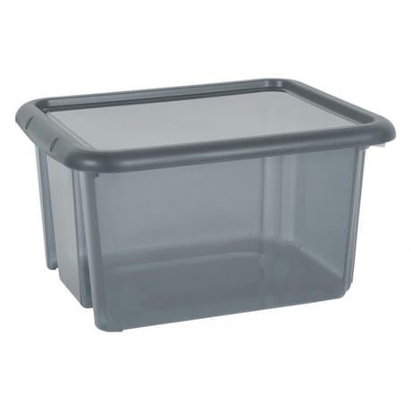 Funny box avec couvercle gris acidulé 30l