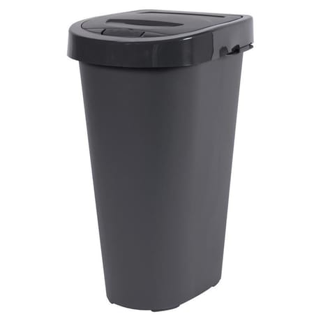 Poubelle city push 25L gris anthracite