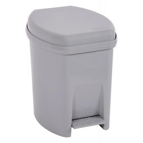 Poubelle salle de bain 6l gris