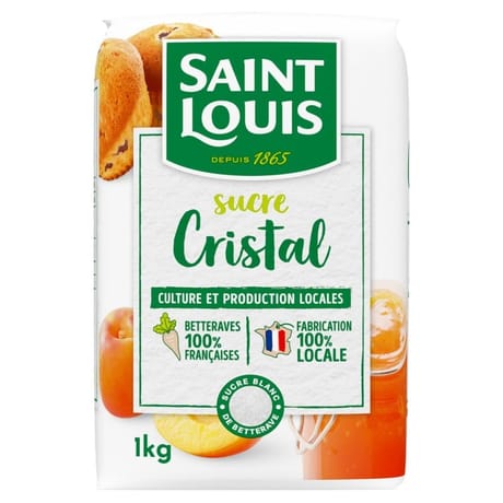 Saint Louis sucre cristal sachet papier de 1 kg