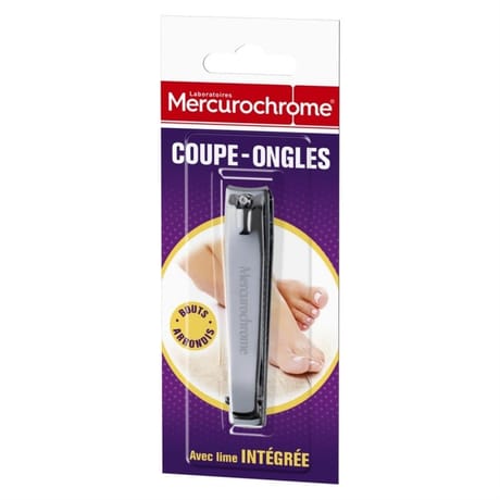 Mercurochrome coupe-ongles avec lime intégrée