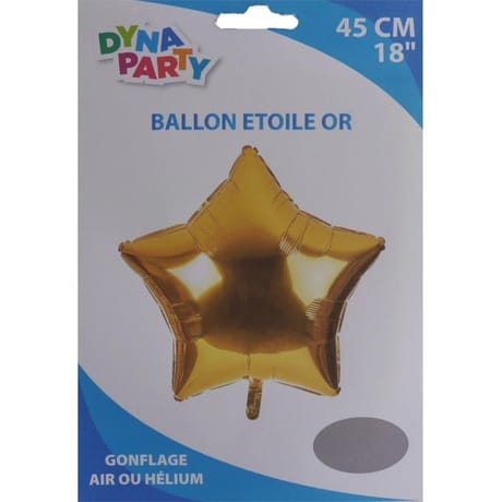 1 ballon etoile mylar or 45cm