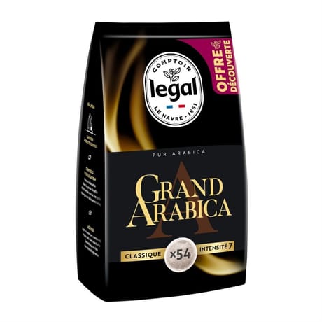 Legal dosettes de café type senseo grand arôme intense x54 - 375g