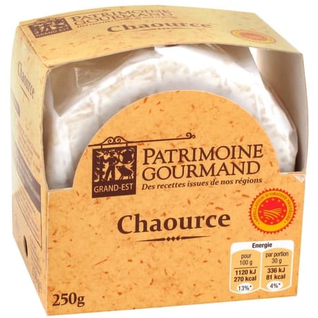 Patrimoine gourmand chaource aop au lait thermisé 250 g