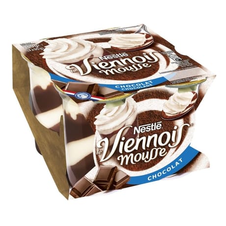 Le Viennois Mousse Liégeois chocolat 4x90g